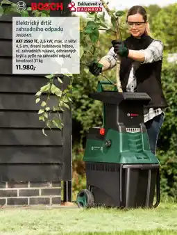 Bauhaus Bosch elektrický drtič zahradního odpadu nabídka