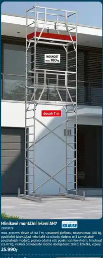 Bauhaus Krause hliníkové montážní lešení AH7 nabídka