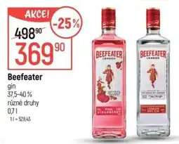 Globus Beefeater gin nabídka