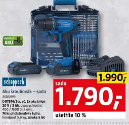 Bauhaus scheppach aku šroubovák sada nabídka