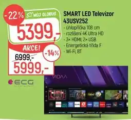 Globus Ecg smart led televizor 43usv252 nabídka