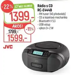 Globus JVC Rádio s CD RC-E444B nabídka