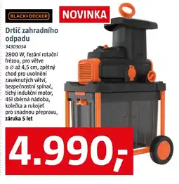 Bauhaus Black+Decker drtič zahradního odpadu 34303054 nabídka