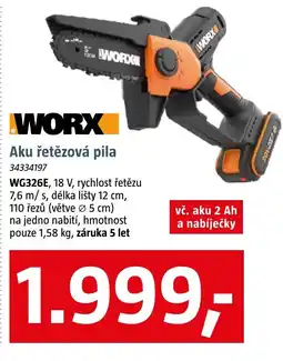Bauhaus Worx aku řetězová pila nabídka