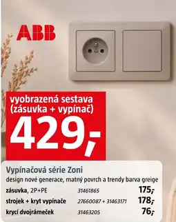 Bauhaus Abb vypínačová série Zoni nabídka