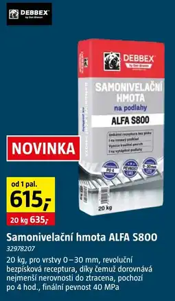 Bauhaus Debbex samonivelační hmota alfa s800 nabídka