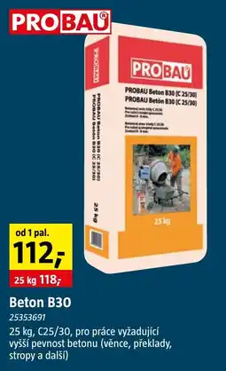 Bauhaus Probau beton b30 nabídka