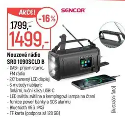 Globus Sencor nouzové rádio SRD 1090SCLD B nabídka