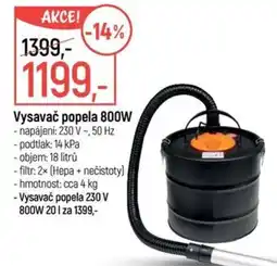 Globus Vysavač popela 800W nabídka
