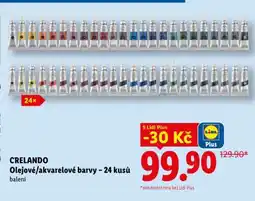 Lidl CRELANDO Olejové/akvarelové barvy – 24 kusů nabídka
