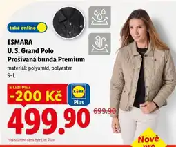 Lidl ESMARA U. S. Grand Polo Prošívaná bunda Premium nabídka