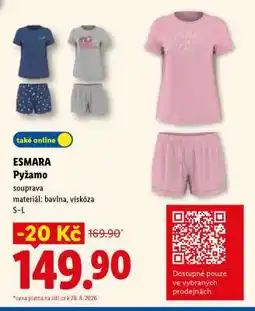 Lidl Esmara PYŽAMO nabídka