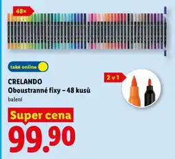 Lidl CRELANDO Oboustranné fixy – 48 kusů nabídka