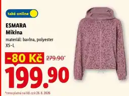 Lidl Esmara MIKINA nabídka