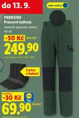 Lidl Parkside Pracovní kalhoty nabídka