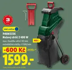 Lidl PARKSIDE Nožový drtič 2400 W nabídka