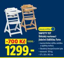 Lidl SAFETY 1ST Dětská rostoucí jídelní židlička Toto nabídka