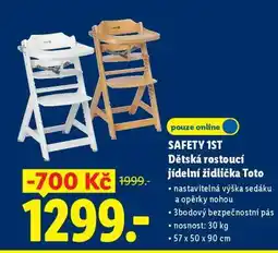 Lidl SAFETY 1ST Dětská rostoucí jídelní židlička Toto nabídka