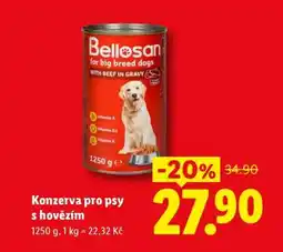 Lidl Konzerva pro psy s hovězím nabídka