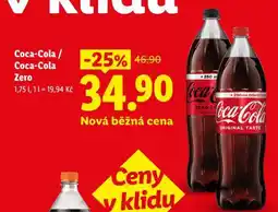 Lidl COCA-COLA, COCA-COLA ZERO nabídka