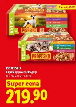 Lidl PROPESKO Kapsičky pro kočky/psy nabídka