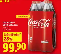 Lidl COCA-COLA, COCA-COLA ZERO nabídka