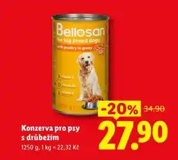 Lidl Konzerva pro psy s drůbežím nabídka