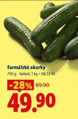 Lidl FARMÁŘSKÉ OKURKY nabídka