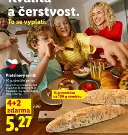Lidl Proteinový rohlík nabídka