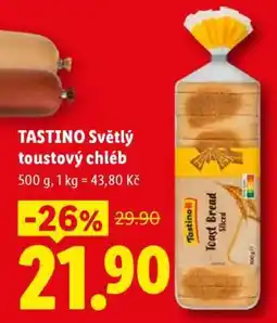 Lidl TASTINO Světlý toustový chléb nabídka