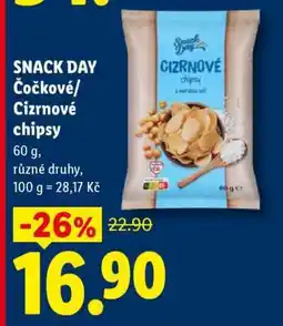 Lidl SNACK DAY Čočkové/Cizrnové chipsy nabídka