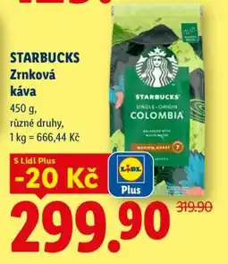 Lidl Starbucks Zrnková káva nabídka