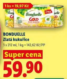 Lidl Bonduelle Zlatá kukuřice nabídka