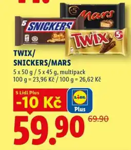 Lidl Twix, Snickers, Mars nabídka