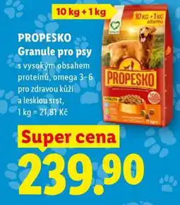 Lidl Propesko granule pro psy nabídka
