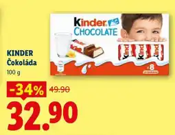 Lidl Kinder čokoláda nabídka