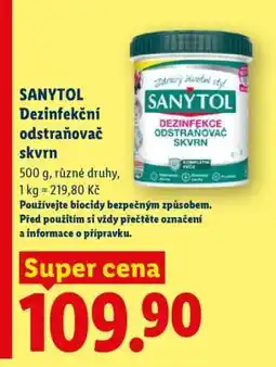 Lidl SANYTOL DEZINFEKČNÍ ODSTRAŇOVAČ SKVRN nabídka