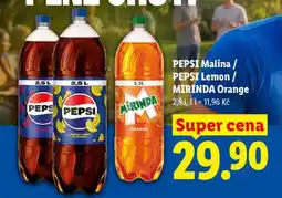 Lidl PEPSI Malina / PEPSI Lemon / MIRINDA Orange nabídka