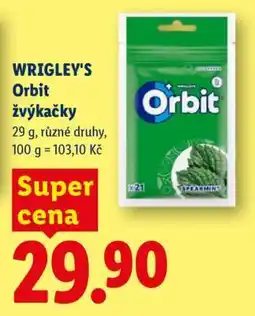 Lidl Wrigley's Orbit žvýkačky nabídka