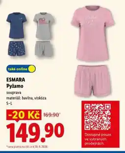 Lidl Esmara PYŽAMO nabídka