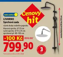 Lidl Livarno Sprchová sada nabídka