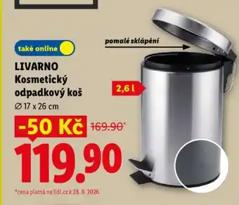 Lidl Livarno Kosmetický odpadkový koš nabídka