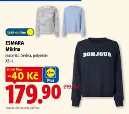 Lidl Esmara MIKINA nabídka