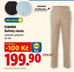 Lidl ESMARA Kalhoty slacks nabídka