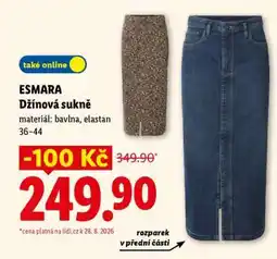 Lidl ESMARA DŽÍNOVÁ SUKNĚ nabídka