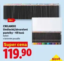 Lidl CRELANDO Umělecké/akvarelové pastelky – 48 kusů nabídka