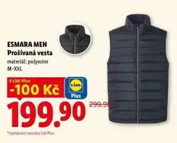 Lidl esmara Men Prošívaná vesta nabídka
