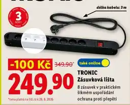 Lidl Tronic Zásuvková lišta nabídka