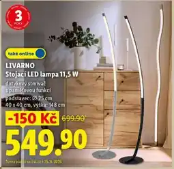 Lidl LIVARNO Stojací LED lampa 11,5 W nabídka