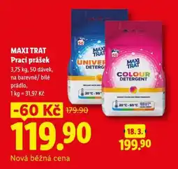 Lidl MAXI TRAT Prací prášek nabídka